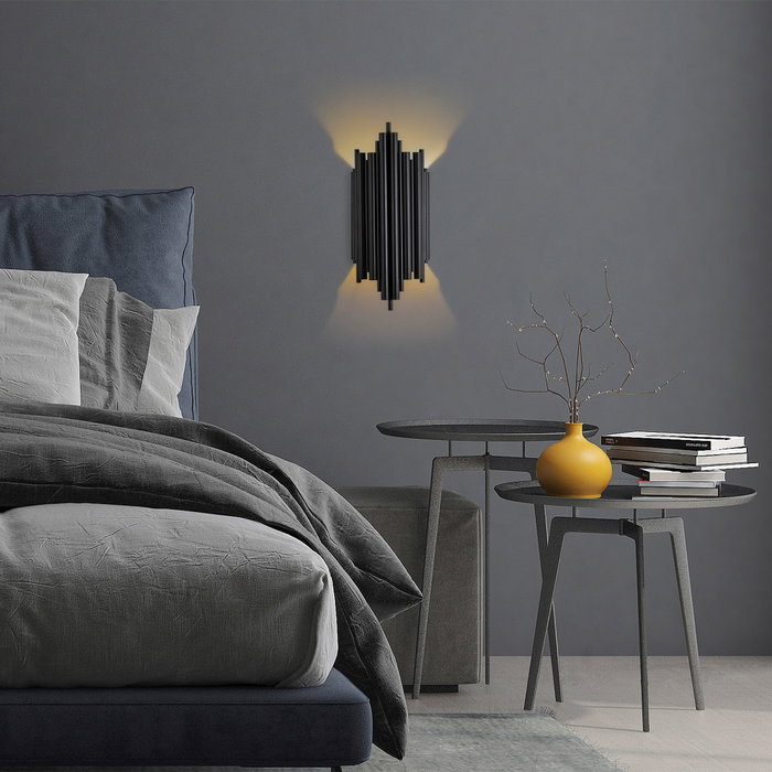 Opviq Reis - 13340 Aplique de Pared Negro